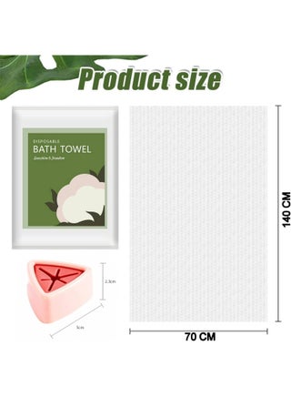10 Pack Disposable Bath Towels with Hanging Hooks, 140*70cm Large Thick Towels for Travel, Hotel, Camping - view 2